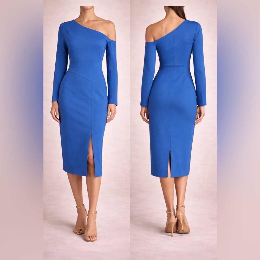 Yigal Azrouel Royal Blue Long Sleeve Dress